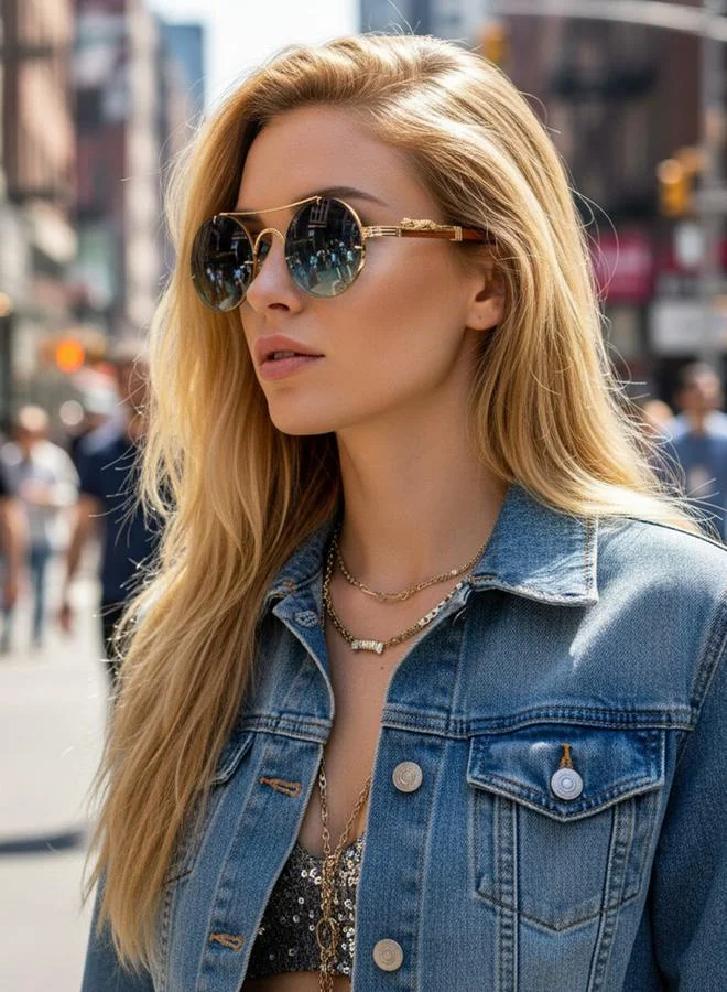 تايك تو نظارة شمسية دائرية بجسر مزدوج